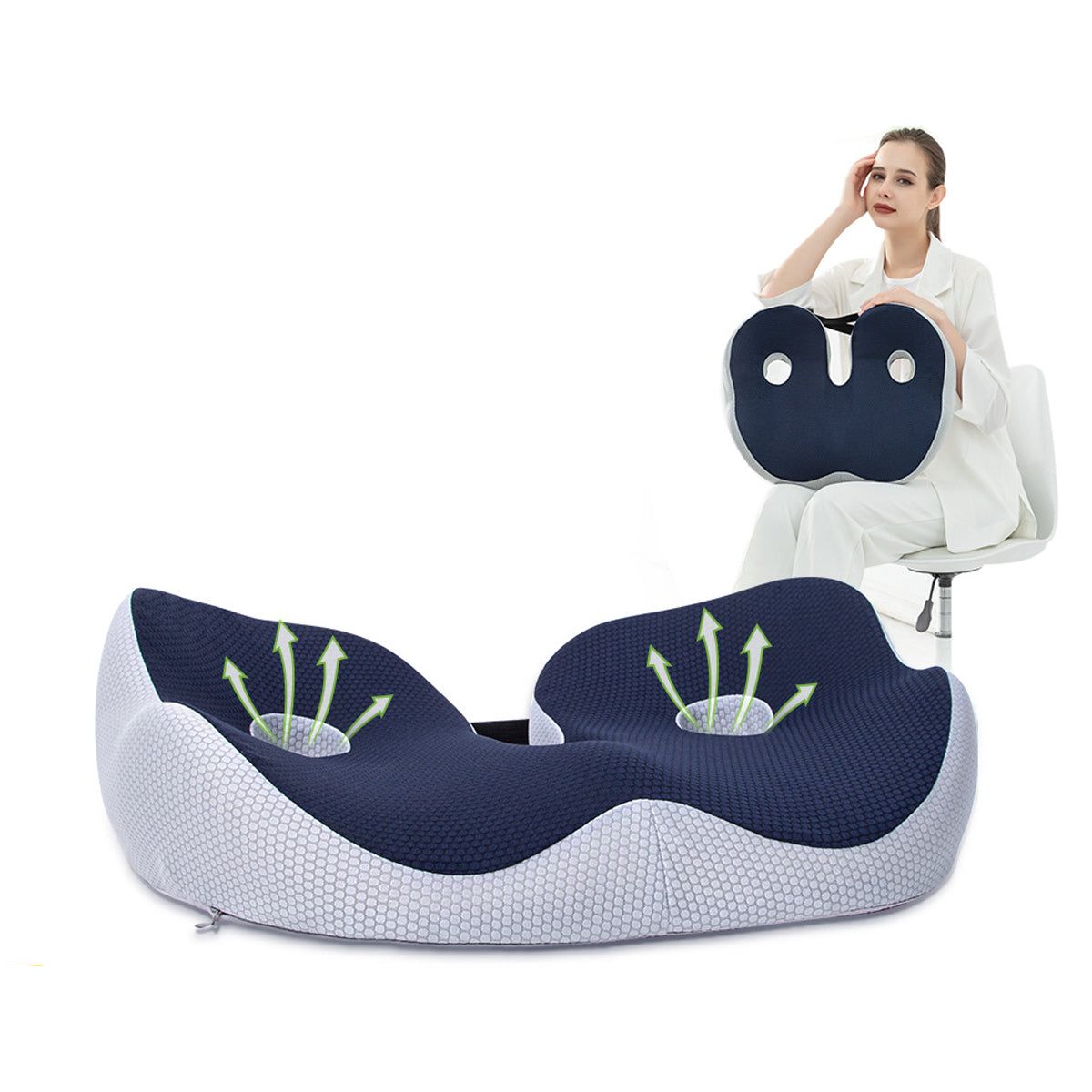 ComfortFlex™️- OrthoSoothe Memory Foam Seat Cushion - Luceroclub.com