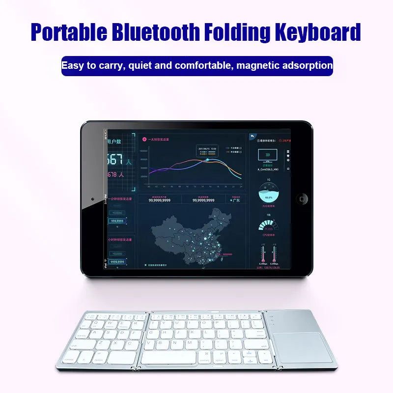 Folding Wireless Bluetooth Keyboard - Luceroclub.com