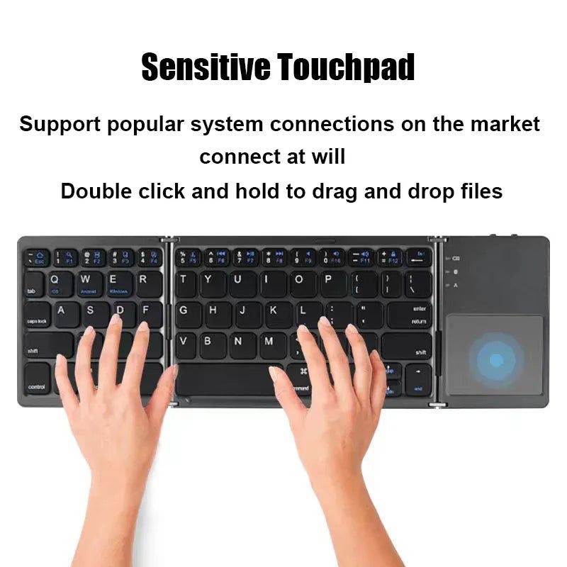 Folding Wireless Bluetooth Keyboard - Luceroclub.com