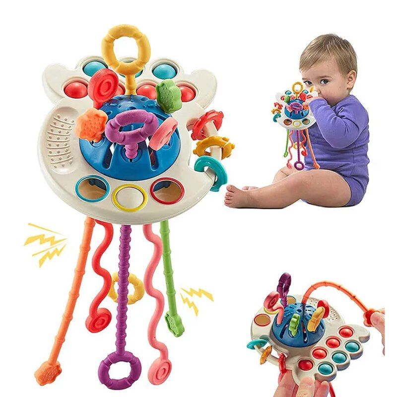 Montessori Silicone Pulling Toy - Luceroclub.com